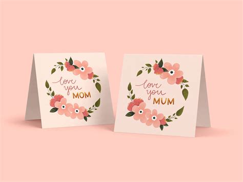 Love You Mum Printable Mothers Day Card Makeandtell