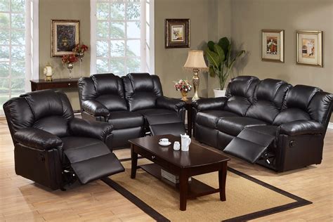 Black Leather Reclining Sectional Products Homesfeed