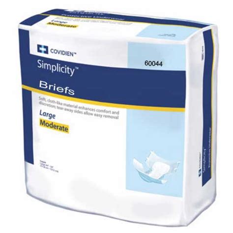 Simplicity Extra Adult Briefs Moderate Absorbency Medtronic 60043