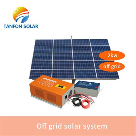 Off Grid Solar System 2kw With Lithium Or Gel Battery