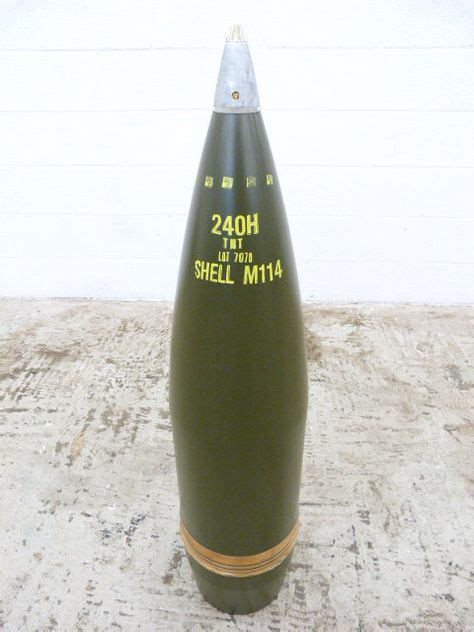 Rare Inert Us Wwii 240mm M114 High Explosive Shell For Use In The M1