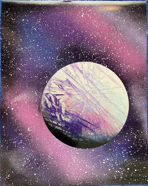 Purple Galaxy Galaxy Painting Spray Paint Art Planet Space Etsy