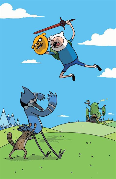 Adventure Time Vs Regular Show By Vernon Smith Cartoon Wallpaper Adventure Time Anime