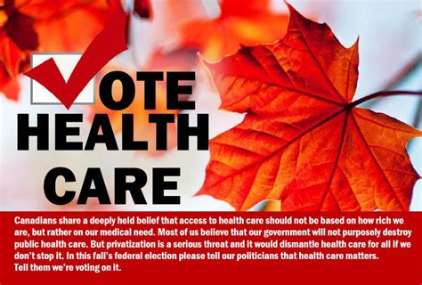 Federal Election 2015 Vote Health Care Ontario Health Coalition