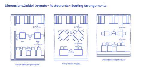 Restaurant Seating Layout Dimensions