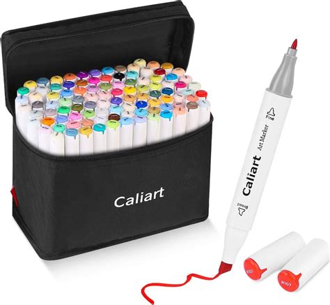 Caliart 100 Colors Artist Alcohol Based Markers Dual Tip Art Markers