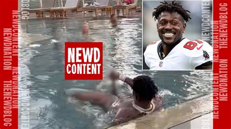 Warning NewdContent Antonio Brown Exposes Himself At Swimming Pool