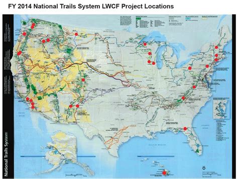 Land Protection And The National Trails System National Parks Map