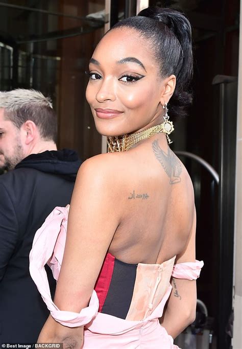 newly engaged jourdan dunn puts on a showstopping display in a ruched pink gown daily mail online
