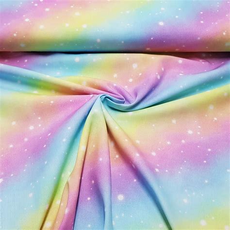 Cotton Rainbow Galaxy Digital Fabric Textil Siles Fabric Store
