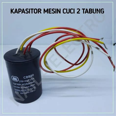 Kapasitor Bulat Double Mesin Cuci Uf V Uf Volt Cbb