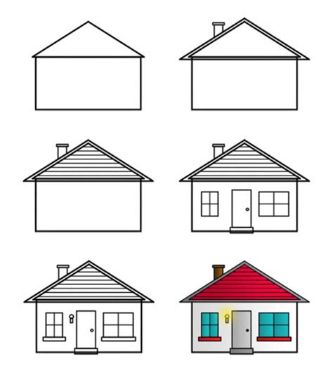 How To Draw A House For Kids Step By Step
