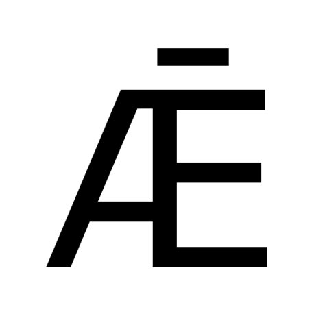 Ǣ latin capital letter ae with macron dejavu sans book graphemica