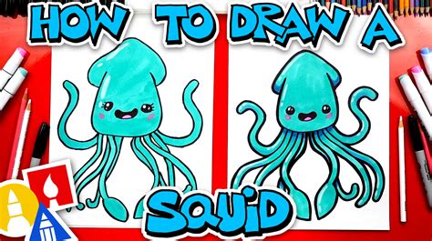 565x800 learn how to draw gatling pea zombie from plants vs. How To Draw A Funny Cartoon Squid - Art For Kids Hub