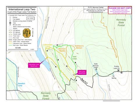 Inl2 International Loops Two Map By Finger Lakes Trail Conference