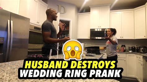 Husband Destroys Wedding Ring Prank Youtube