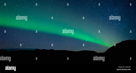 Northern Lights In Night Sky Stock Photo Alamy