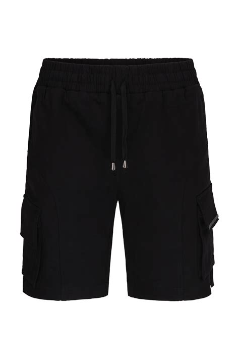 Black Cargo Shorts Sixteen Ninety Two