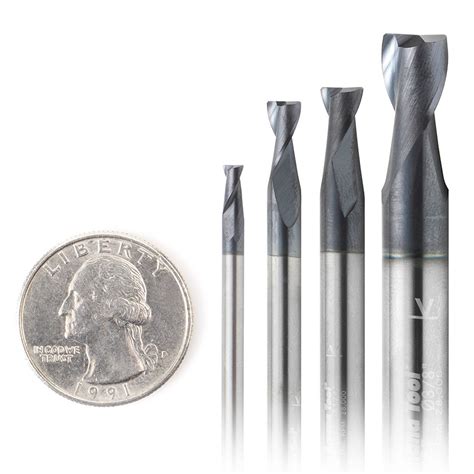 Amana Ams Series 4 Pack Cnc Spiral End Mill Steel And Stainless Steel