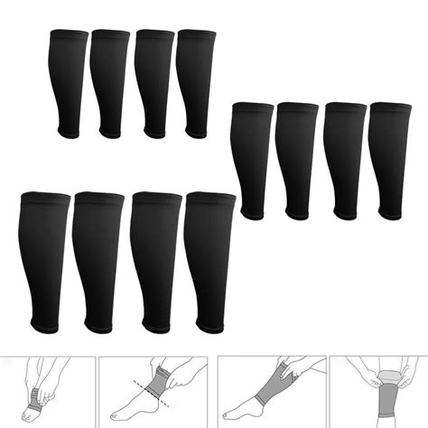 4pcs unisex women men calf compression sleeve footless leg sleeves soft support buy at a low