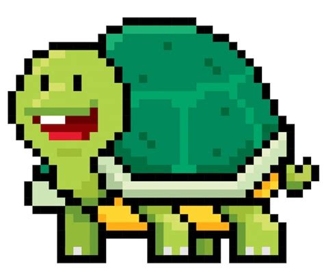 Premium Vector Cartoon Turtle Pixel Design