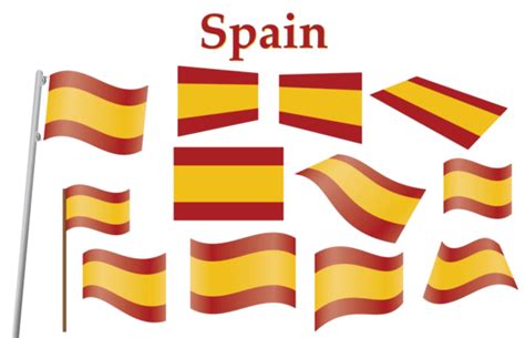 รูปธงชาติสเปน สัญลักษณ์ เสาธง สีแดง เวกเตอร์ Png เครื่องหมาย เสาธง