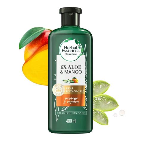 Shampoo Herbal Essences Bio Renew 6x Aloe And Mango Protege Y Repara 400 Ml Walmart