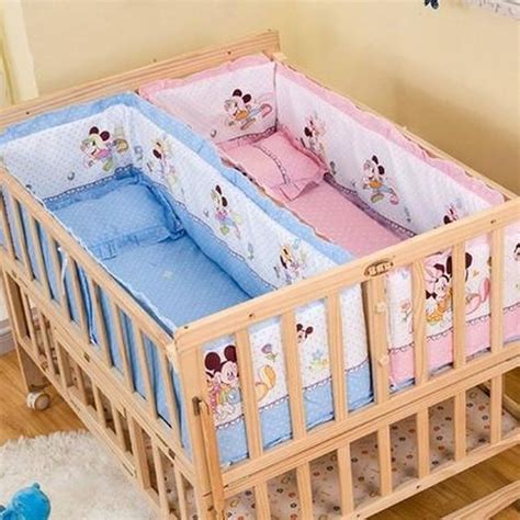Solid Wood Twins Baby Cots Wish In 2020 Twin Baby Rooms Twin