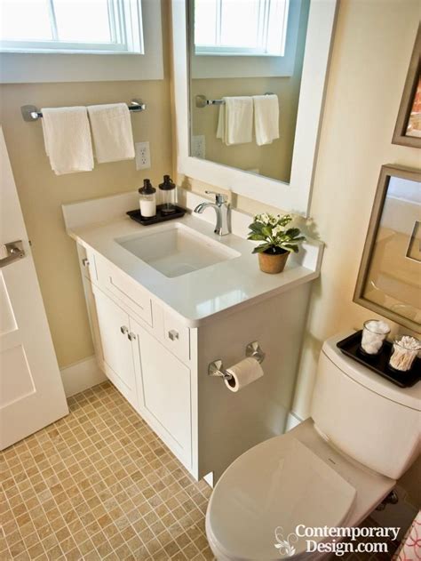 It serves many needs for every member of the household. Small bathroom color schemes - Contemporary-design
