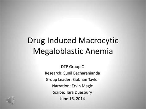 Ppt Drug Induced Macrocytic Megaloblastic Anemia Powerpoint