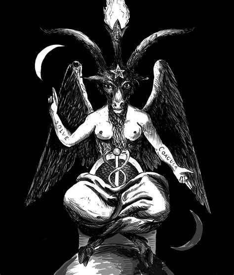 Baphomet Or The Horned Goat Of Mendes A Creature That Is Half Man