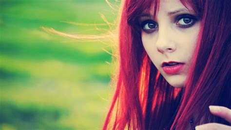 Women Blue Eyes Redheads Long Hair Makeup Wallpaper 2869290