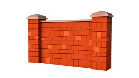 Cartoon Brick Wall 3d Model Turbosquid 1838475
