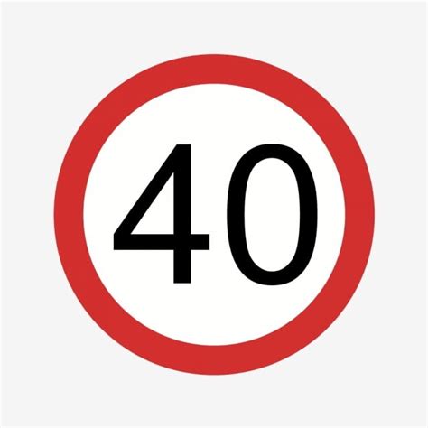 Speed Limit Sign Clipart Hd Png Vector Speed Limit 40 Icon Speed Icons Dashboard Icon Limit