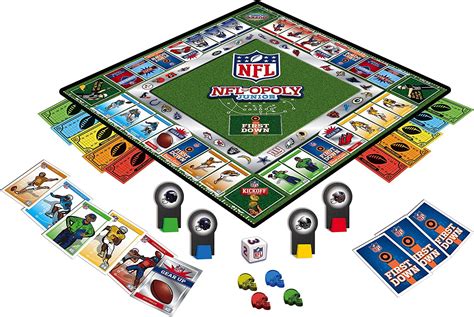 Nfl Opoly Junior Board Game Collectors Edition Set For 2 4 Players