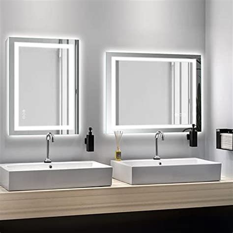 Amorho Bathroom Dimmable Frameless Illuminated LED Lighted Wall Mirror