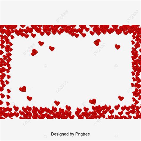 Red Heart Border Png Image Red Hearts Border Red Heart Frame Png
