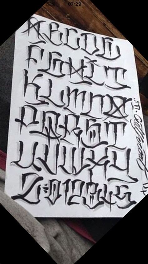 Graffiti Gangster Tattoo Lettering Alphabet Janeforyou
