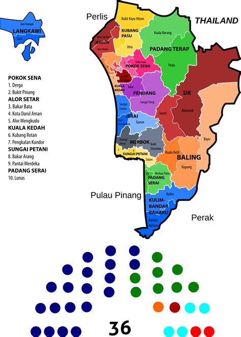 Kedah State Legislative Assembly Constituencies 2013 Borders Icons