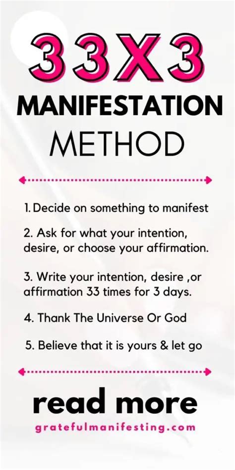 How To Easily Use 33x3 Method To Manifest