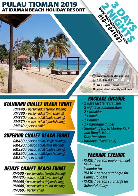 Tempah pakej pulau tioman (tioman island package) sekarang. 2019 3 Days 2 Nights at Idaman Beach Holiday Resort ...