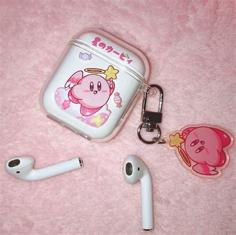 Kirby Transparent Soft Airpods Protective Case With Kirby Etsy
