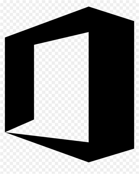 Office Black Icon White Microsoft Office Logo Hd Png Download Vhv