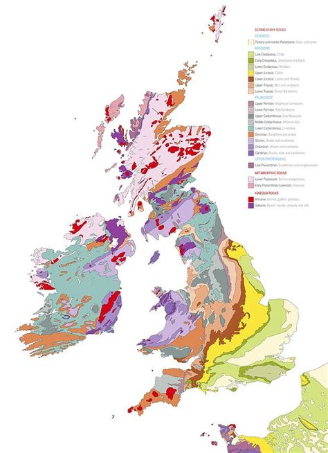 Geological Map Of The British Isles Photograph By Science