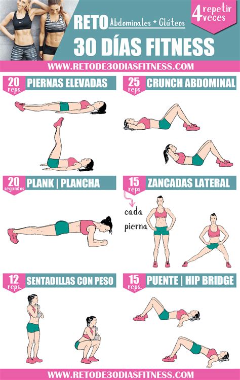 Rutina Para Abdomen Y Glúteos Workouts Fitness Reto Fitness