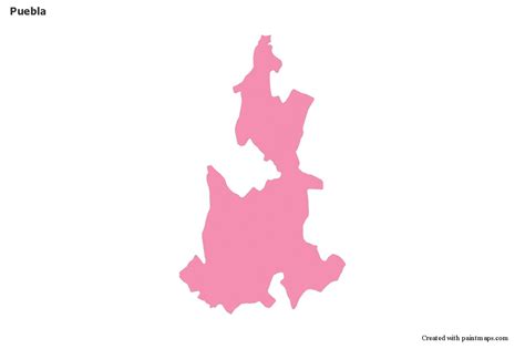 Mapas de muestra para Puebla rosa contorno Mapas Símbolos
