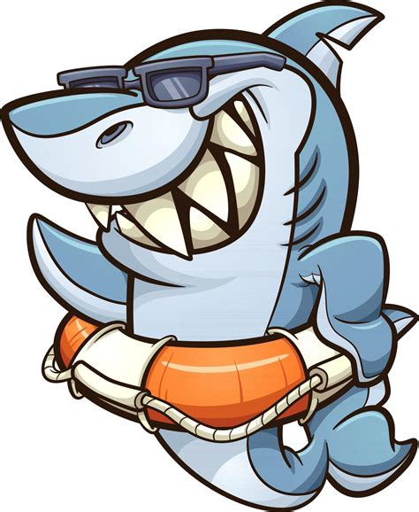 Lifesaver Cool Shark With Sunglasses 2738636 Vector Art At Vecteezy