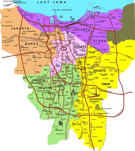 Here you can find the street map of jakarta. DKI Jakarta - Indonesia - Wikia