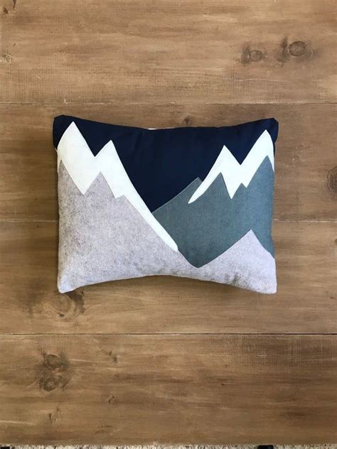 18x21 Ski Mountains Decorative Wool Throw Pillow Winter Home Decor