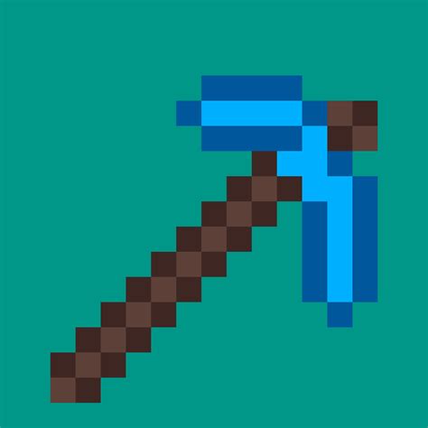 Pixilart Minecraft Diamond Pickaxe By Dmcnece